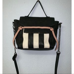 Steve Madden Black and White Striped Purse